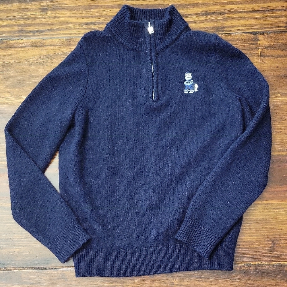 Reiss Dark Blue Kids Half-Zip Sweater